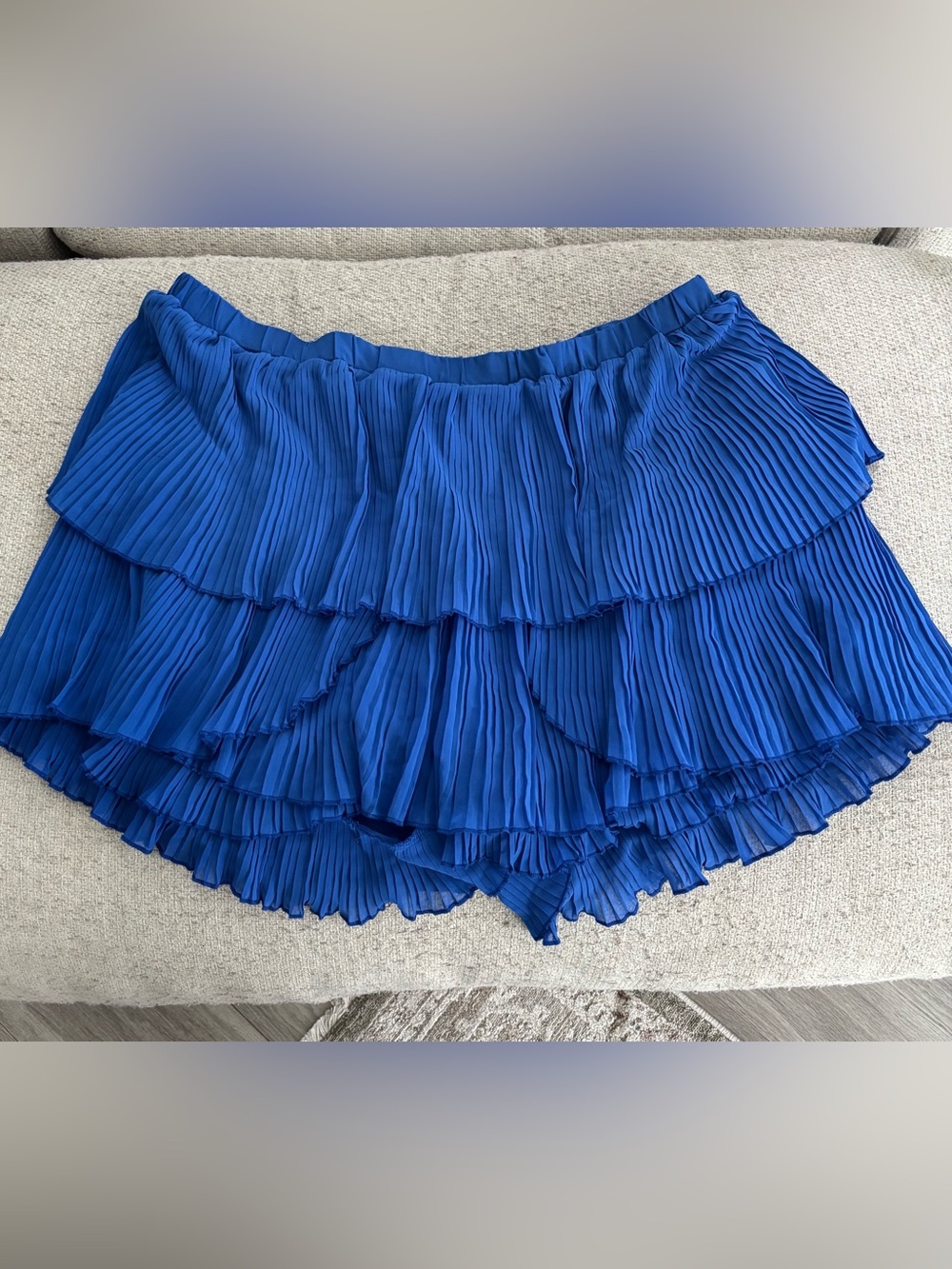 City Chic Plus Size XL/22 Pleat Away Short - Royal Blue